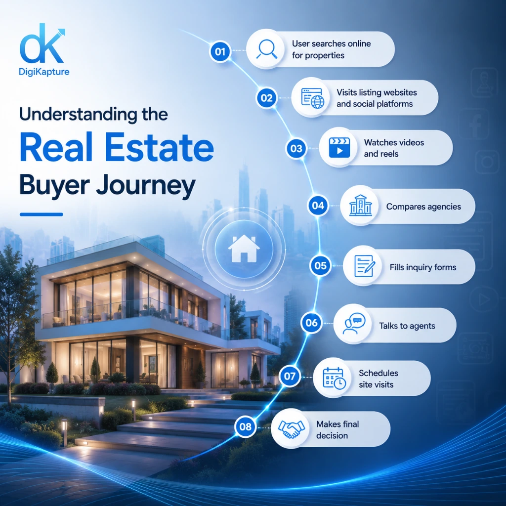 Real Estate Meta Ads buyer journey from online search to final decision
